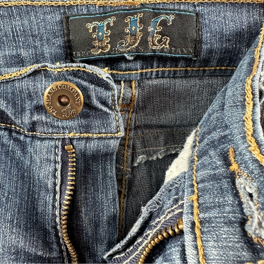 TJC Truce Jean Company Y2K Straight Jeans – Mid Rise, Medium/Dark Wash, Size 12 - Picture 5 of 9
